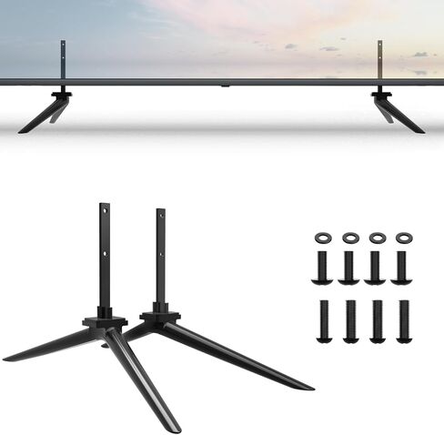 أرجل تلفزيون معدنية لحامل تلفزيون Sony Bravia، فقط لجهاز Sony 55 بوصة 65 بوصة XBR-55X900E XBR-65X900E، سهلة التركيب وتعزيز الثبات، مع براغي، أسود in Kuwait