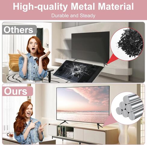 أرجل تلفزيون معدنية لحامل تلفزيون Sony Bravia، فقط لجهاز Sony 55 بوصة 65 بوصة XBR-55X900E XBR-65X900E، سهلة التركيب وتعزيز الثبات، مع براغي، أسود in Kuwait