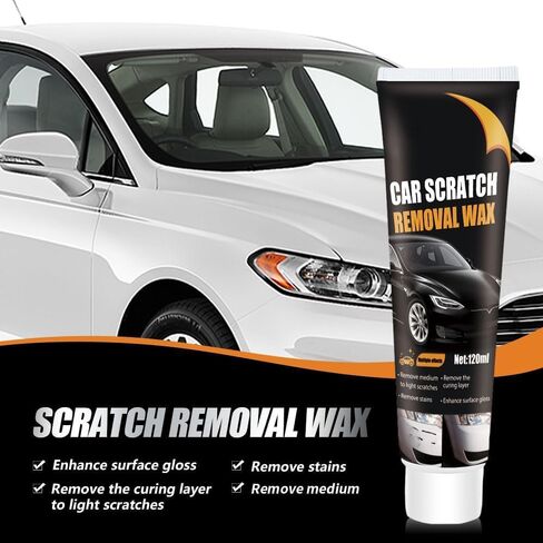 Scratch Repair Wax For Car, 2024 Car Scratch Repair Paste Polishing Wax, Premium Car Scratch Remover Kit with Wipe & Sponge for Vehicles for Deep Scratches (120ml) in Kuwait