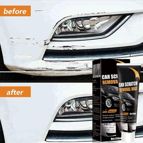 Scratch Repair Wax For Car, 2024 Car Scratch Repair Paste Polishing Wax, Premium Car Scratch Remover Kit with Wipe & Sponge for Vehicles for Deep Scratches (120ml) in Kuwait