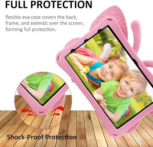 iPad Mini 6 5 Tablet Case Kids,iPad Mini 6 8.3 Butterfly Case with Kickstand Light EVA Full Boby Drop Protective Rugged Shockproof Kid-Proof iPad Mini Kid Tablet Case for Girl Kid Gift (Blue) in Kuwait
