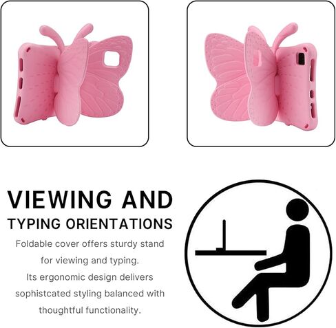 iPad Mini 6 5 Tablet Case Kids,iPad Mini 6 8.3 Butterfly Case with Kickstand Light EVA Full Boby Drop Protective Rugged Shockproof Kid-Proof iPad Mini Kid Tablet Case for Girl Kid Gift (Blue) in Kuwait