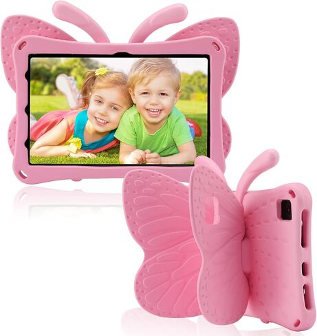 iPad Mini 6 5 Tablet Case Kids,iPad Mini 6 8.3 Butterfly Case with Kickstand Light EVA Full Boby Drop Protective Rugged Shockproof Kid-Proof iPad Mini Kid Tablet Case for Girl Kid Gift (Blue) in Kuwait