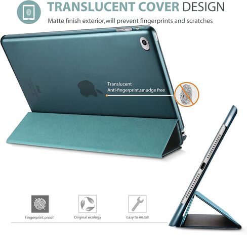 ProCase Smart Case for iPad Mini 4 2015(Model: A1538 A1550), Ultra Slim Lightweight Stand Case with Translucent Frosted Back Smart Cover for iPad Mini 4th Gen 2015 7.9 Inch -Black in Saudi Arabia