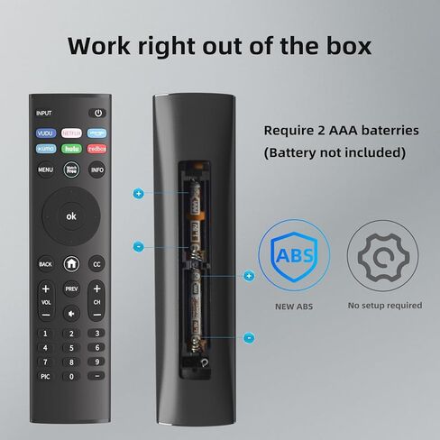 استبدال جهاز التحكم عن بعد للتلفزيون الذكي JRVV VIZIO XRT140، متوافق مع جميع سلسلة Vizio LED LCD HD 4K D E M P، ترقية جديدة للأشعة تحت الحمراء لجهاز التحكم عن بعد VIZIO العالمي، VUDU Netflix Prime XUMO hulu redbox in Kuwait