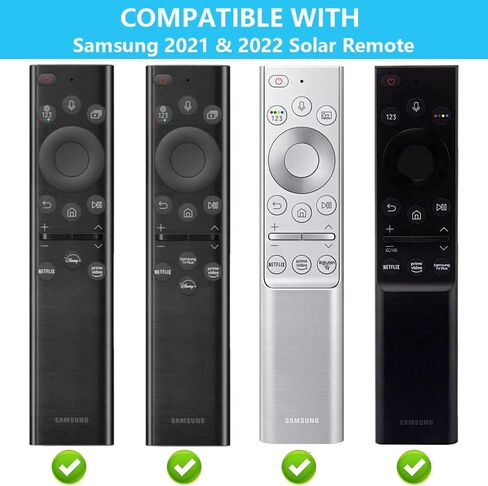 [2Pack] Silicone Protective Case for Newest Samsung Smart TV Solar Cell Remote Control 2022,for Samsung BN59-01385 BN59-01386 BN59-0139 Frame Remote Battery Back Covers Skin Holder-Glowblue Glowgreen in Kuwait