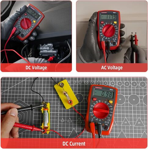 Range Multimeter, DC AC Voltmeter, 2000 Count Digital Multimeter, Volt Ohm Meter for Household Outlets, Computers, Car Batteries, Diodes and Continuity Multimeter Tester in Saudi Arabia