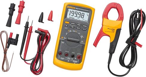 جهاز قياس رقمي صناعي متعدد Fluke 87V/IMSK مع مجموعة مشبك تيار Fluke i400، يحول 87 فولت إلى مقياس مشبك، قياسات التيار المتردد حتى 400 أمبير، يتضمن مسبار درجة الحرارة، وسلاسل اختبار ومشابك التمساح in Saudi Arabia