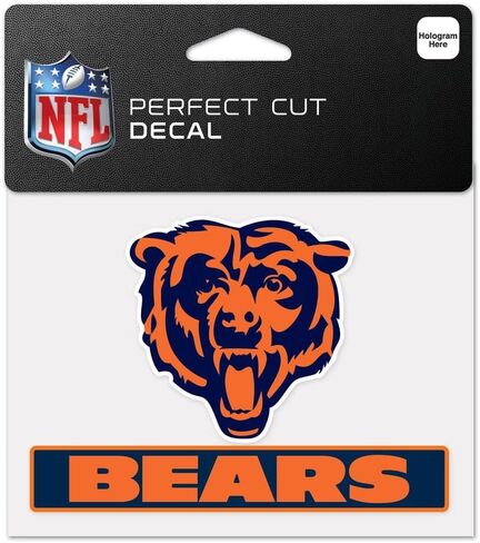 ملصق ملون من NFL Chicago Bears WCR47941014، مقاس 4.5 بوصة × 5.75 بوصة in Saudi Arabia