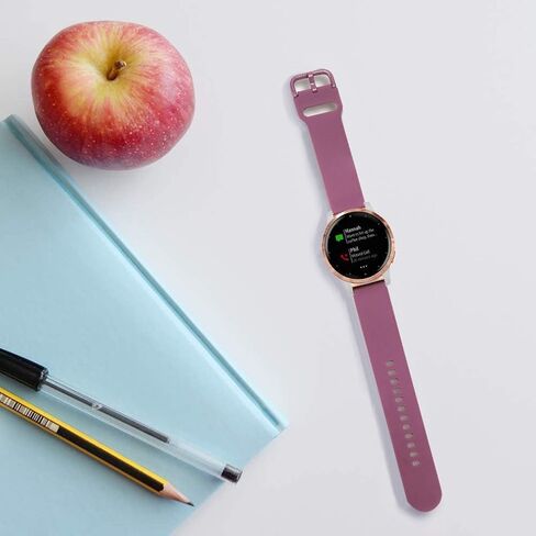 أحزمة متوافقة مع ساعة Garmin Vivoactive 4S 40 مم / Venu 2S/ Venu 3S الذكية، 18 مم سريعة الإصدار من السيليكون الناعم المطبوع بنمط لا يبهت، شريط بديل مطبوع عليه زهور لـ Garmin Vivomove 3S in Kuwait