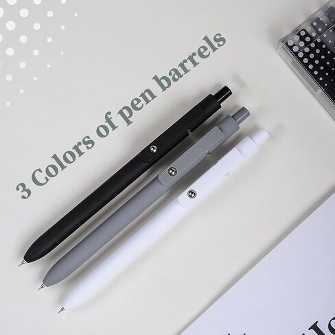 6 قطع من أقلام الجل القابلة للسحب، أقلام حبر سوداء للكتابة بسلاسة، نقطة دقيقة لطيفة 0.5 مم، أقلام جل كروية دوارة جمالية، سريعة الجفاف لمكتب المدرسة الخاص بالممرضات in Kuwait