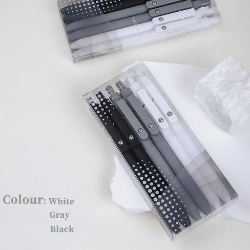 6 قطع من أقلام الجل القابلة للسحب، أقلام حبر سوداء للكتابة بسلاسة، نقطة دقيقة لطيفة 0.5 مم، أقلام جل كروية دوارة جمالية، سريعة الجفاف لمكتب المدرسة الخاص بالممرضات in Kuwait