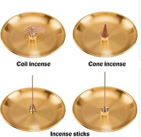 مبخرة، حامل بالو سانتو، حامل حكيم، حامل بخور 5 في 1 لعصي البخور/البخور الملفوف/مخاريط البخور، صائد الرماد النحاسي للتأمل والمكتب وغرفة النوم وغرفة اليوغا وبيت الشاي in Kuwait