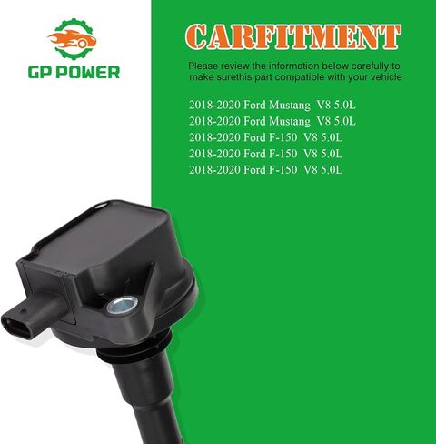 Ignition Coil Pack Set of 1 Compatible With Ford Mustang F-150 F150 5.0L V8 2018 2019 2020 Replacement For JE3E-12A366-AB UF835 DG565 in Saudi Arabia