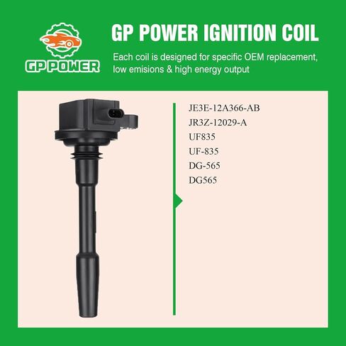 Ignition Coil Pack Set of 1 Compatible With Ford Mustang F-150 F150 5.0L V8 2018 2019 2020 Replacement For JE3E-12A366-AB UF835 DG565 in Saudi Arabia