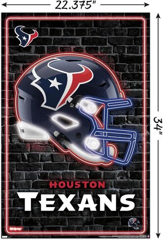 Trends International NFL Houston Texans - Neon Helmet 23 Wall Poster in Saudi Arabia