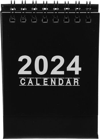 2024 مكتب ورقة مكتب التقويم البسيطة سطح المكتب التقويم الدائمة الوجه التقويم لمكتب مكتب المنزل (أسود) in Saudi Arabia