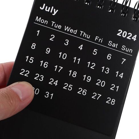 2024 مكتب ورقة مكتب التقويم البسيطة سطح المكتب التقويم الدائمة الوجه التقويم لمكتب مكتب المنزل (أسود) in Saudi Arabia