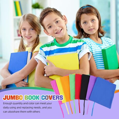 8 عبوات من أغطية الكتب الضخمة، وأكمام كتب قابلة للتمدد للكتب المدرسية بأغلفة صلبة يصل حجمها إلى 9 × 12 بوصة، وأغطية كتب مدرسية قابلة لإعادة الاستخدام وقابلة للغسل وواقية لأطفال المدارس والأولاد والبنات. in Kuwait