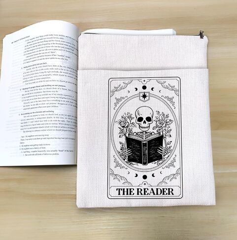 غلاف الكتاب، غلاف الكتاب لمحبي الكتب، هدايا عشاق الكتب، غلاف الكتاب بسحاب وجيب أمامي، أغلفة الكتب للغلاف الورقي - أكمام الكتب لحقيبة بطاقات التارو للقارئ6JB039 in Kuwait