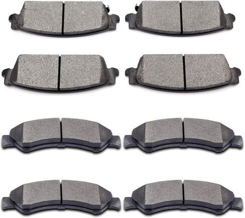Ceramic Brake Pads Kits,SCITOO 8pcs Brakes Pads Set fit for 07 for Cadillac Escalade,07 for Chevy Avalanche,Silverado,1500,Suburban,1500,Tahoe,07 for GMC Sierra,1500,Yukon,Yukon XL,1500 in Saudi Arabia
