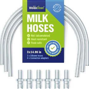 Milk hose set for Jura fully automatic coffee machines - with 3x hoses and 6x adapters