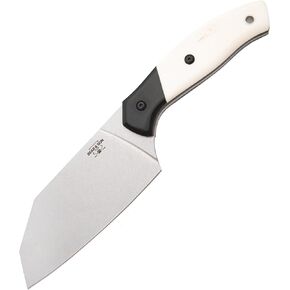 BEAR & SON - FIXED - 5" - Chopper - 440 Stainless Steel - White Smooth Bone - High Carbon Stainless Steel - WSB35