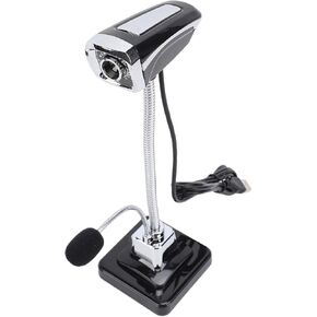 USB Web Camera, Adjustable Focusing 640 x 480 Pixels Computer Camera, 360 Degree Rotation Webcam for Meetings, Streaming, Desktop, Laptop, PC