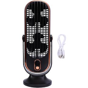 Gonetre Desk Fan Tower Fan USB Portable Air Cooler Vertical Fan, 5 Speeds Brushless Motor Standing Floor Fan for Home Office Kitchen Indoor (Black)