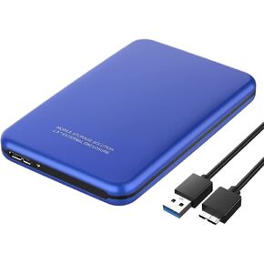 USB3.0 External Hard Disk 500GB 1TB 2TB Storage Device Drive 7200rpm Drive Mobile Hard Disk HDD 2.5" (Color : Blue, Size : 1TB)