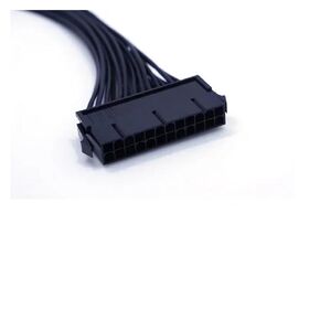 1pcs PSU Power Supply 24 Pin Extension Cable Splitter for ATX Motherboard, 24Pin to 24(20+4) Pin 12 Inch/ 30cm Black 24BB(32CM)
