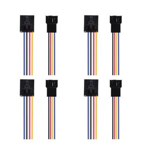 1-5Pcs 5Pin to 4Pin Cooling Fan Connector Adapter Converter Extension Cable Wire for de*/ll Styles 5 Pin Latch Styles PC(2PCS)