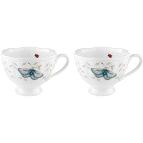 Lenox Butterfly Meadow 4-Piece Accent Plate Set, 3.79, Multi,White