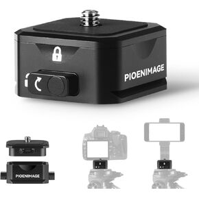 Quick Release Plate, Tripod Mount Adapter, Camera Quick Release Mount Adapter with 1/4'' Screw for Camera Tripod, Monopod, Slider