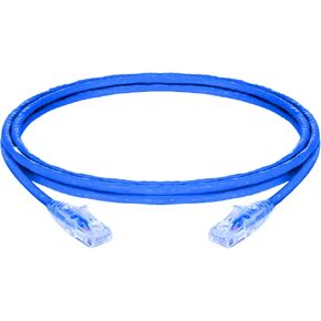 Panduit UTPSP10BUY Category-6 8-Conductor Strain Relief Clear Boot Patch Cord, 10-Feet, Blue