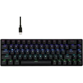 VTER Fighting68 HE Magnetic Gaming Keyboard with Adjustable Actuation, 0.08mm RT Precision, 8K Polling Rate, 68-Key Compact USB-C Wired Keyboard, Hot-Swappable, RGB Backlit (White)