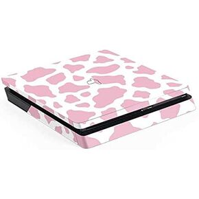 Skinit Decal Gaming Skin Compatible with PS4 Slim - Officially Licensed Originally Designed Pink Cow Print Design