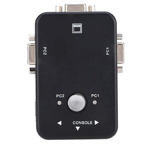 USB 2.0 KVM Switcher 4 Port VGA Manual Switch Box Video Sharing Adapter High Speed Data Transmission Stable Performance Support Widescreen Display 1920 * 1440 (4 People)