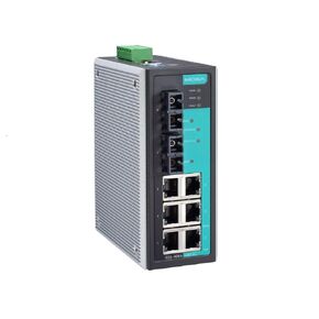 MOXA EDS-408A-MM-SC-T Entry-Level Managed Ethernet Switch with 6 x 10/100BaseTX Ports, and 2 x 100BaseFX Multi-Mode Ports with SC connectors, -40 to 75°C Operating Temp.