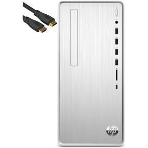HP Pavilion Desktop PC, AMD Ryzen 5 5600G 6-Core up to 4.40 GHz, 12 GB RAM, 512GB SSD, Windows 11 Pro,Wi-Fi 5,Wired Keyboard and Mouse Combo, Pre-Built PC Tower