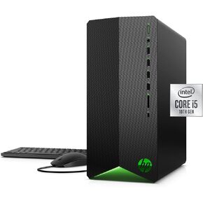HP Pavilion Gaming Desktop Computer, 10th Generation Intel Core i5-10400F Processor, NVIDIA GeForce RTX 3060 12 GB, 8 GB RAM, 256 GB SSD, Windows 11 Home (TG01-1183w, Black)