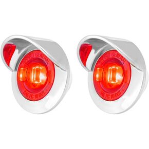 GG Grand General 75262 مصباح LED صغير مزدوج الوظيفة مقاس 1 بوصة مع إطار بلاستيكي من الكروم وواقي للشاحنات والمقطورات وATVs وUTVs وRVs