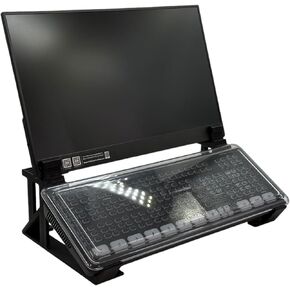 Angle Riser Stand for ATEM Mini Extreme & Monitor (Up to 48mm), Cold Shoe Slots, 30 Degree Viewing Angle, DeckSaver Compatible, Non-Slip Feet