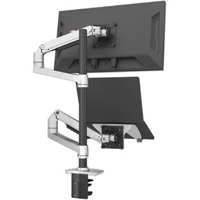DL-9012LP-II Clamp Stand Mechanical Spring Table Arm 17-38" LCD Monitor Bracket+Notebook Laptop Desktop Holder 3-11kg(600mm Pole Silver)