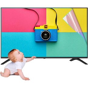 Wzglod Multi-Function TV Screen Protector, Anti Blue Light Anti Radiation 43-75 Inch Curved Surface Frosted Anti-Fingerprint Anti-Myopia Film