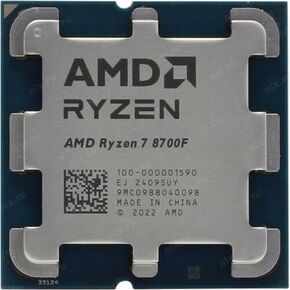 AMD Ryzen 7 8700F 8-Core Desktop Processor: 16 Threads, 65W TDP with 125W TDP CPU Cooler, 16MB L3 Cache, PCIe 4.0, up to 5.0 GHz Boost, AM5, Zen 4, DDR4, Precision Boost 2, OEM Tray