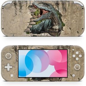 ZOOMHITSKINS Switch Lite Accessories, Compatible for Switch Lite Skin, Dinosaur Jungle T red Grey Stone Animal Cartoon, 3M Vinyl, Durable & Fit, Easy to Install, Made in The USA