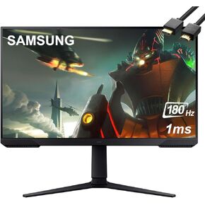 Samsung Odyssey G3 Series Gaming Monitor, 24" FHD Display, 180Hz, 1ms, AMD FreeSync, Black Equalizer, HDMI DisplayPort, Virtual Aim Point, Eye Saver, Flicker-Free, Adjustable Stand, w/HDMI Cable