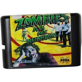 Zombie Ate My Neighbor Game Cartridge for Sega Genesis Mega Drive 16 Bit US Version