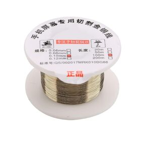 Cutting Wire, Molybdenum Cutting Line Anti Abrasion Flexible High Strength for Mobile Phone Screens (0.06mm*100m)